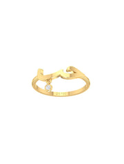 18K Gold Enchanted Heart Hobb Ring