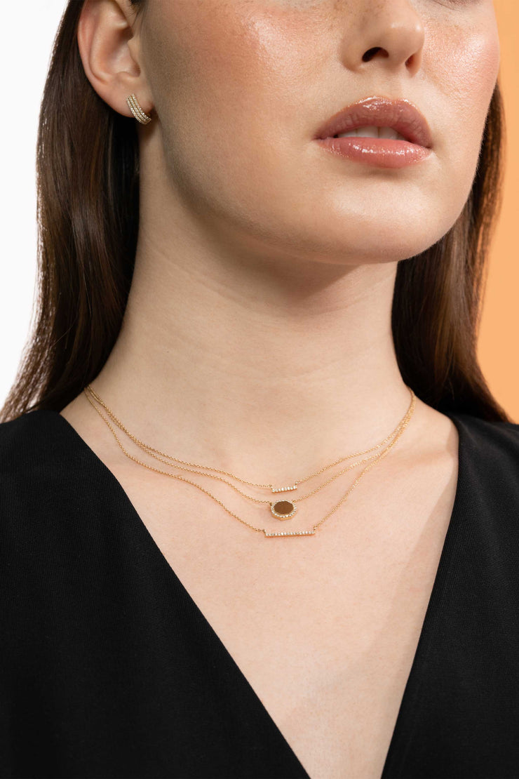 Axis Mini Necklace in Diamond