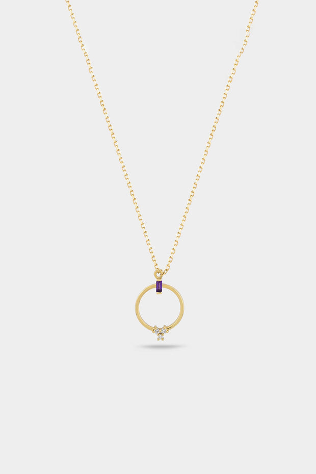 Oath Necklace in Amethyst and Diamond