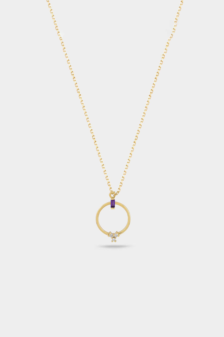 Oath Necklace in Amethyst and Diamond