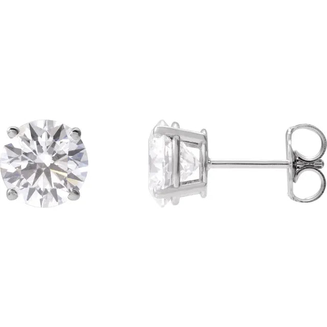 14k Yellow Gold Lab-Grown Diamond Stud Earrings