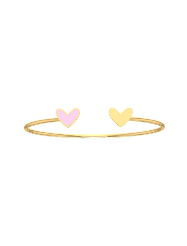 18K Gold Amour Heart Bangle