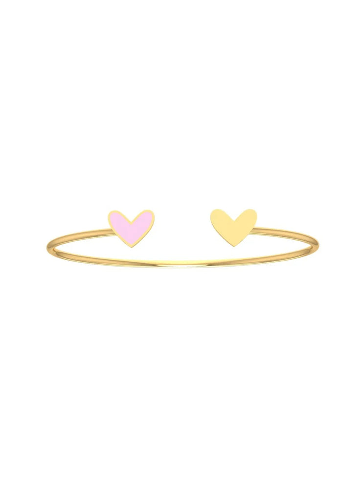 18K Gold Amour Heart Bangle