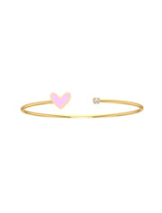 18K Gold Amour Heart Bangle