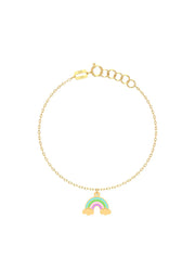 18K Gold First Light Rainbow Newborn Anklet