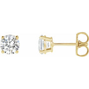 14k Yellow Gold Lab-Grown Diamond Stud Earrings