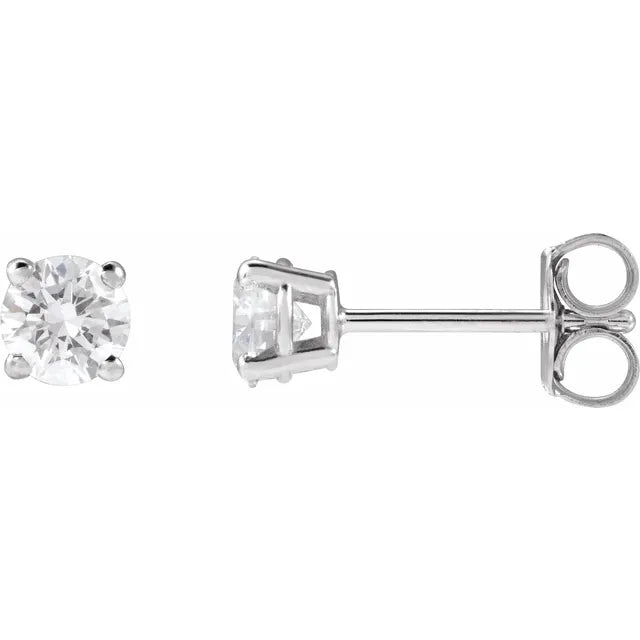 14k Yellow Gold Lab-Grown Diamond Stud Earrings