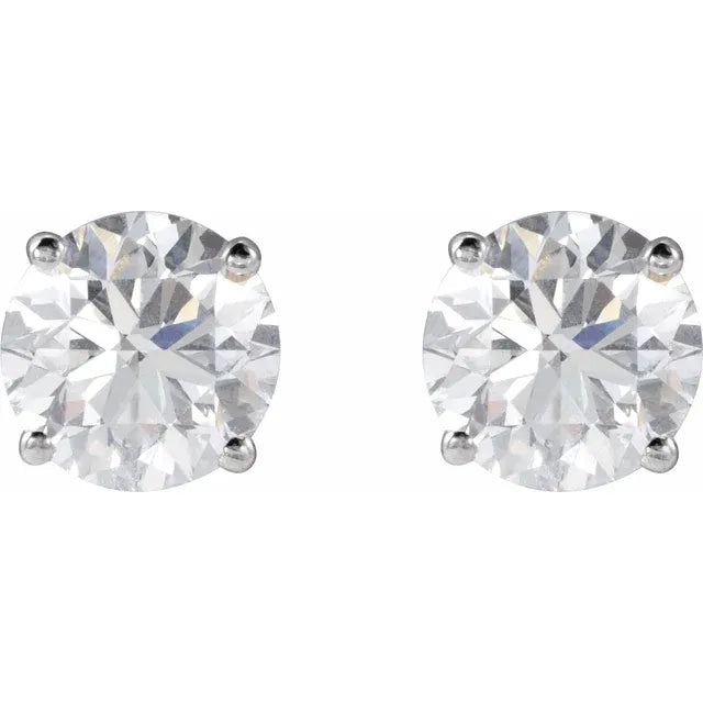 14k Yellow Gold Lab-Grown Diamond Stud Earrings