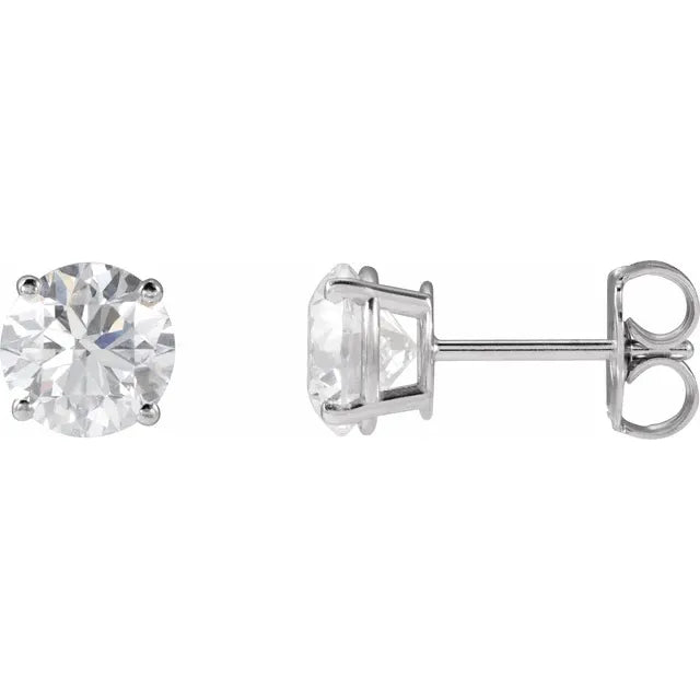 14k Yellow Gold Lab-Grown Diamond Stud Earrings