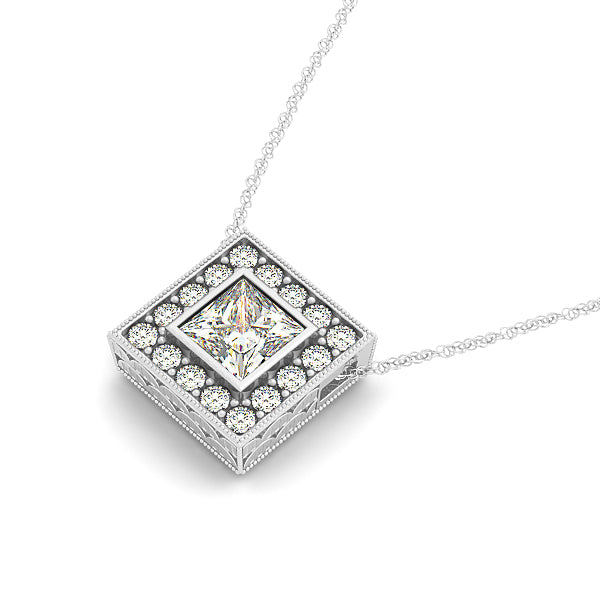Halo Diamond Pendant