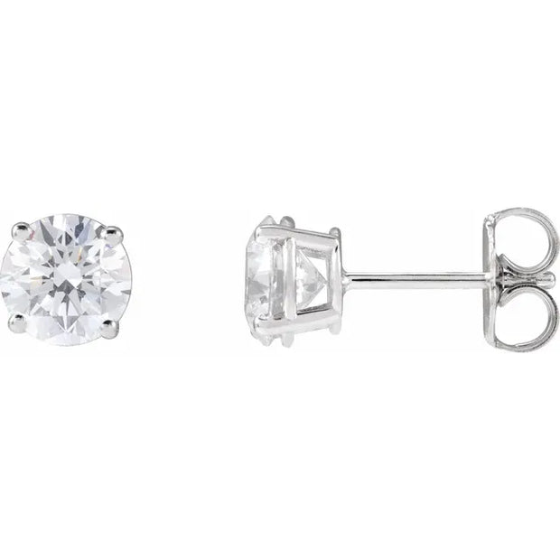 14k Yellow Gold Lab-Grown Diamond Stud Earrings