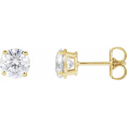 14k Yellow Gold Lab-Grown Diamond Stud Earrings