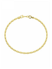 18K Gold Rectangular Link Anklet