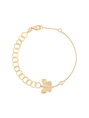 18K Gold Diamond-Encrusted Butterfly Bracelet
