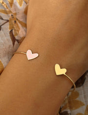 18K Gold Amour Heart Bangle