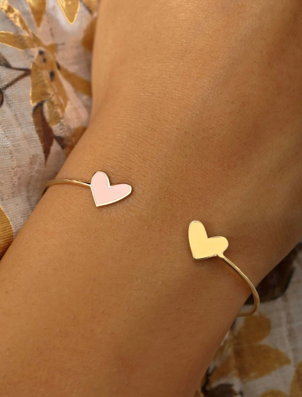 18K Gold Amour Heart Bangle