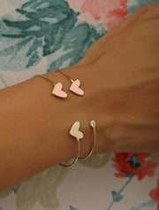 18K Gold Amour Heart Bangle