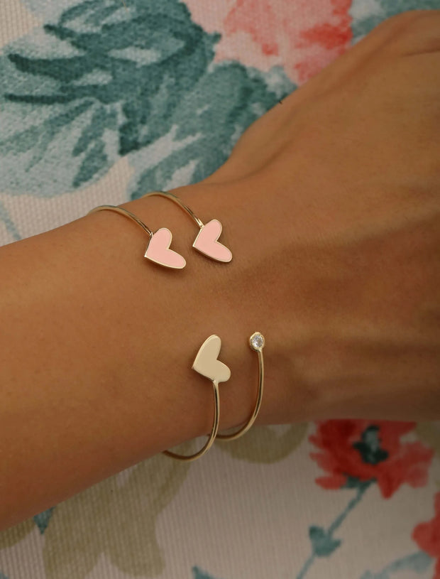 18K Gold Amour Heart Bangle