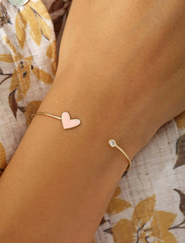 18K Gold Amour Heart Bangle
