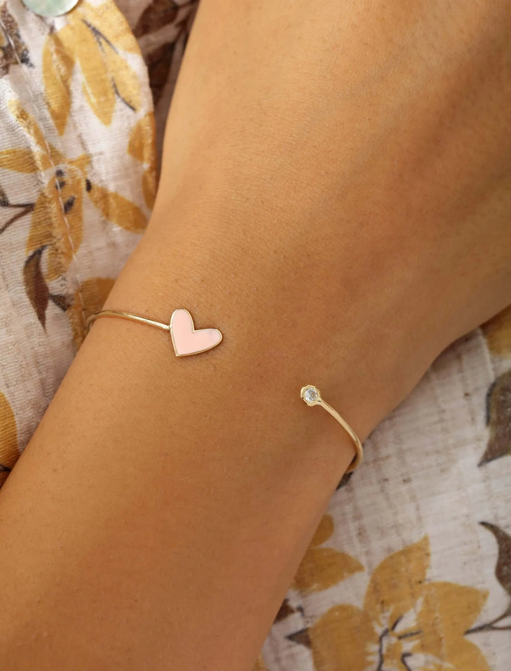 18K Gold Amour Heart Bangle
