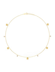 18K Gold Celeste Fluted Disk Belly Chain