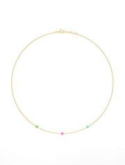 18K Gold Aurora Enamel Belly Chain