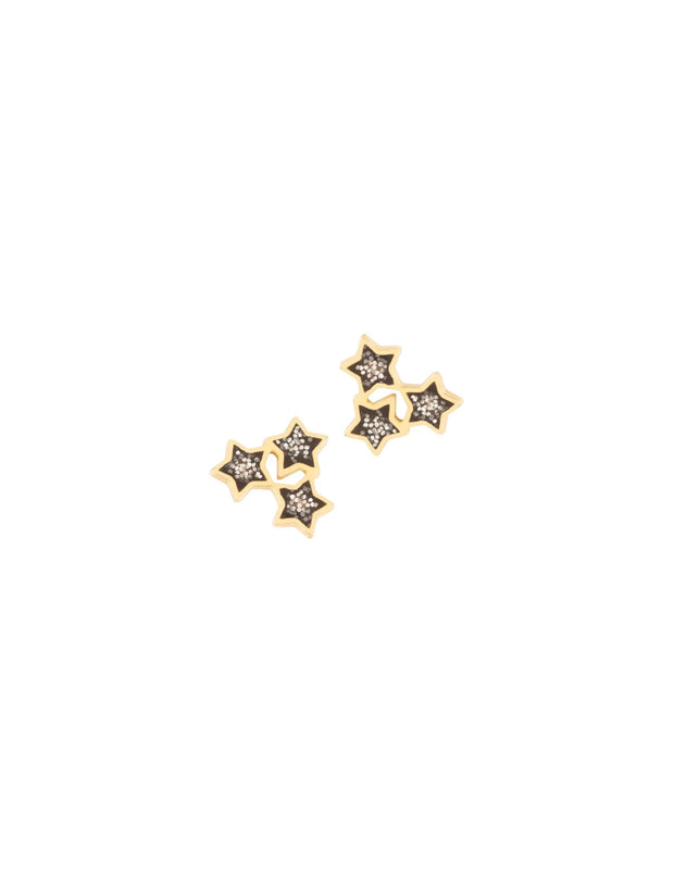 18K Gold Galaxy Sparkle Earrings