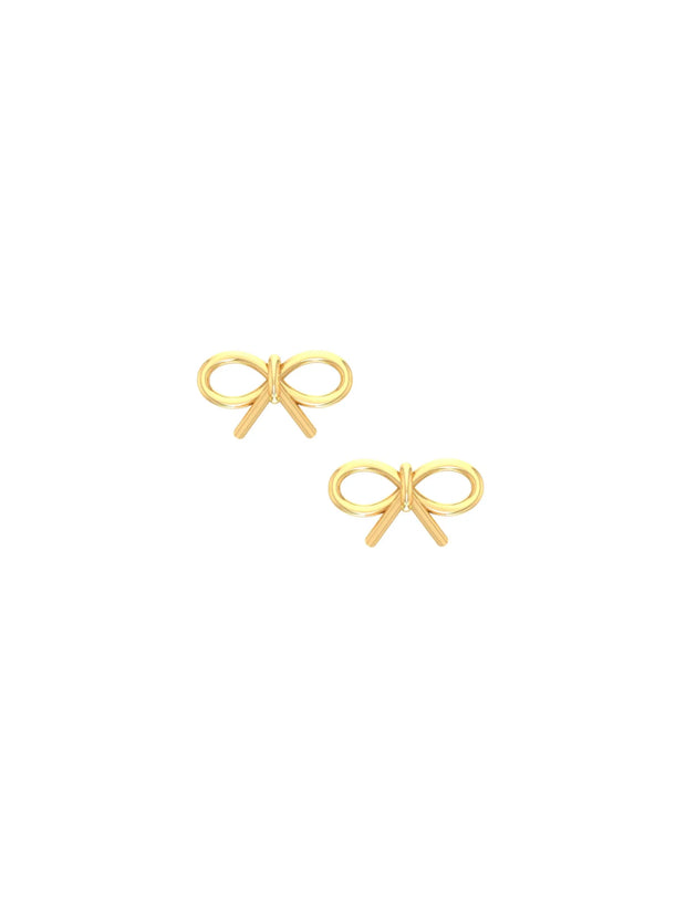 18K Gold Elegance Bow Earrings