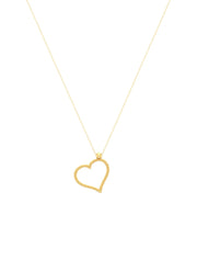 18K GOLD TWISTED HEART NECKLACE