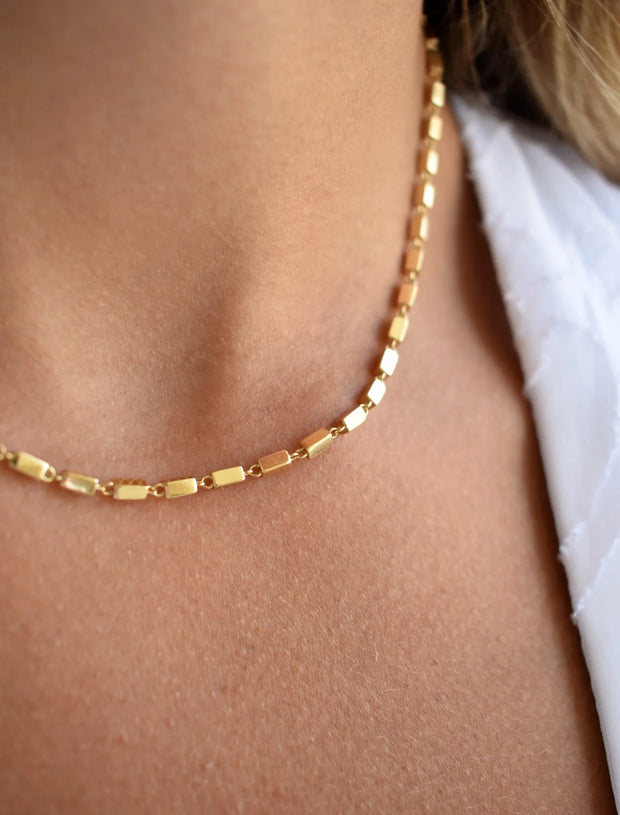 18K Gold LanternLink Necklace