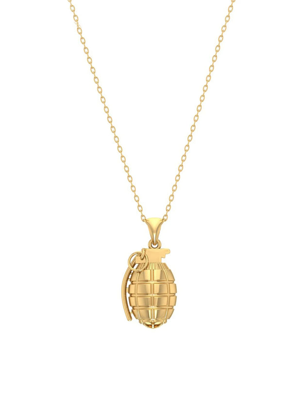 18K Gold Love Grenade Necklace