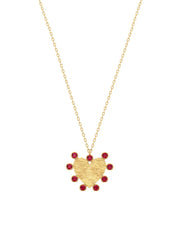 18K Gold Sparkling Zircon Heart Necklace