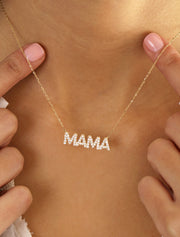 18K Gold Mama Necklace