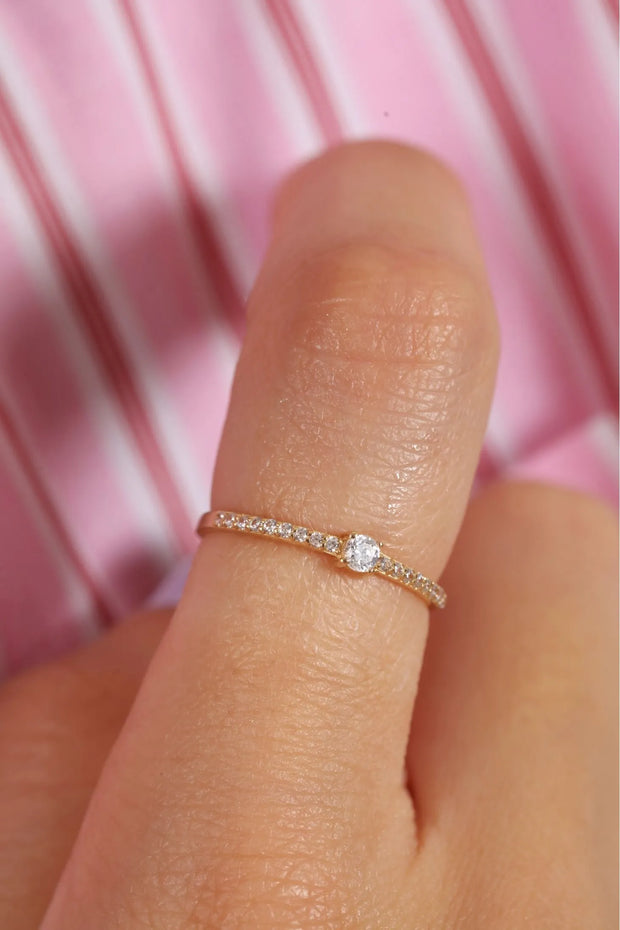 18K Gold Luminé Stacking Ring