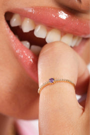 18K Gold Luminé Stacking Ring