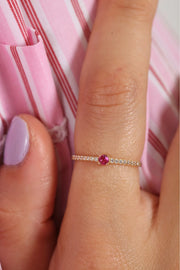18K Gold Luminé Stacking Ring