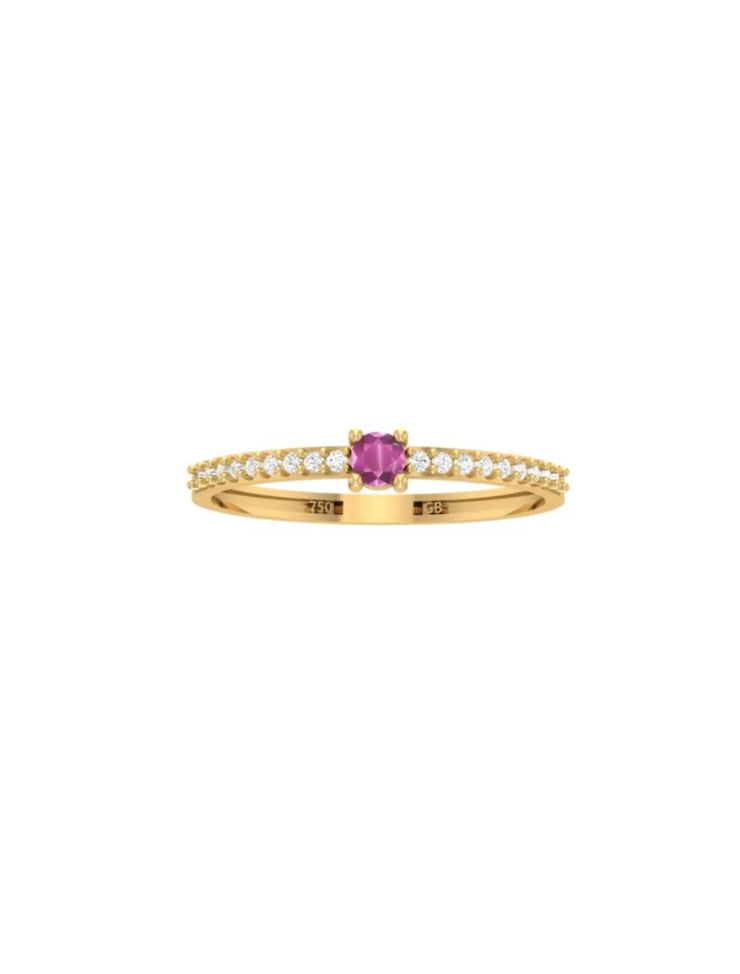 18K Gold Luminé Stacking Ring
