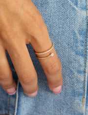 18K Gold Fusion Diamond Ring