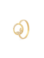 18K Gold Diamond Butterfly Freedom Ring