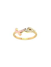 18K Gold Elegance Enamel Hobb Ring