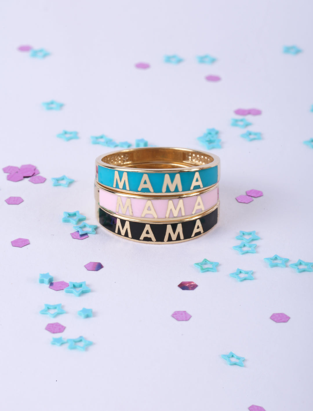 18K Gold Mama Enamel Ring – Robere's Jewelry
