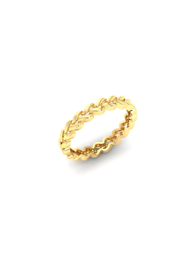 18K Gold Vintage Leaf Ring
