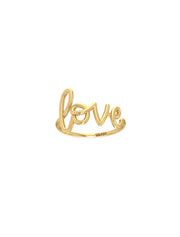 18K Gold Love Wire Ring