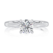 14k Classic Four Prong Solitaire Round Diamond Engagement Ring