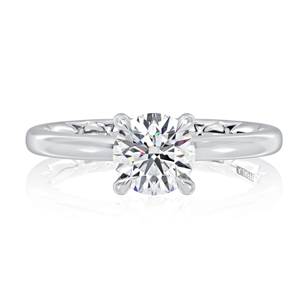 14k Classic Four Prong Solitaire Round Diamond Engagement Ring