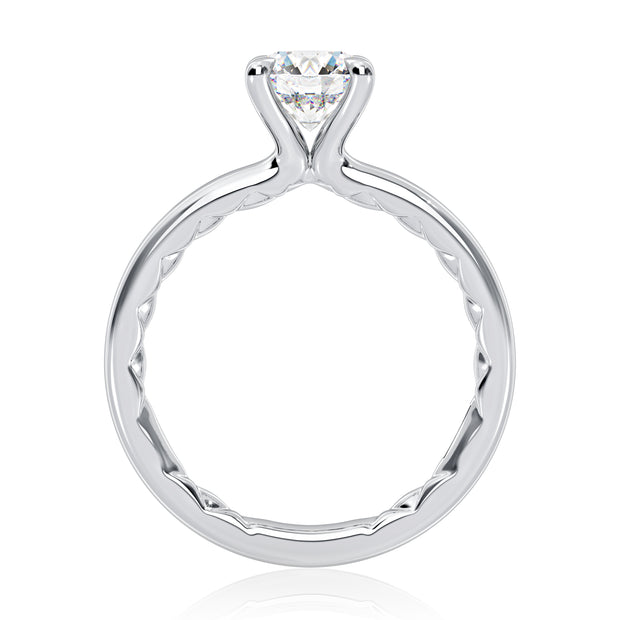 14k Classic Four Prong Solitaire Round Diamond Engagement Ring