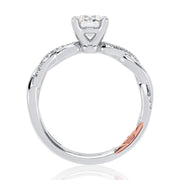 14k Twisted Shank Solitaire Diamond Engagement Ring