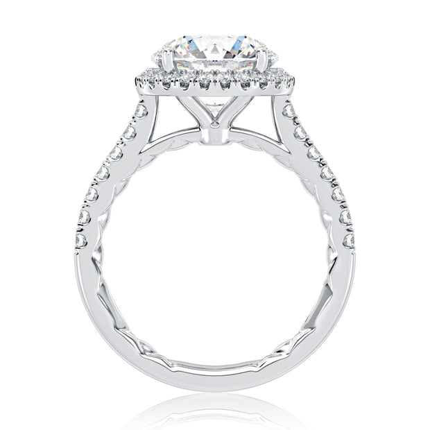 14k Classic Round Diamond Engagement Ring with Halo