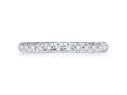 14k Classic Delicate Diamond Wedding Band with A.JAFFE Quilts™ Interior