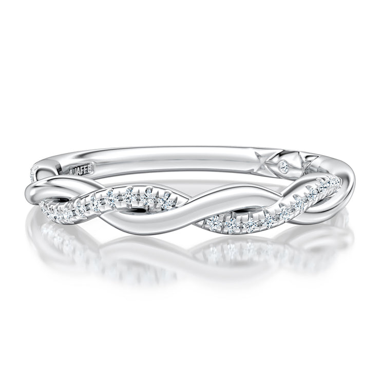 14k Alternating Row Diamond Wedding Band